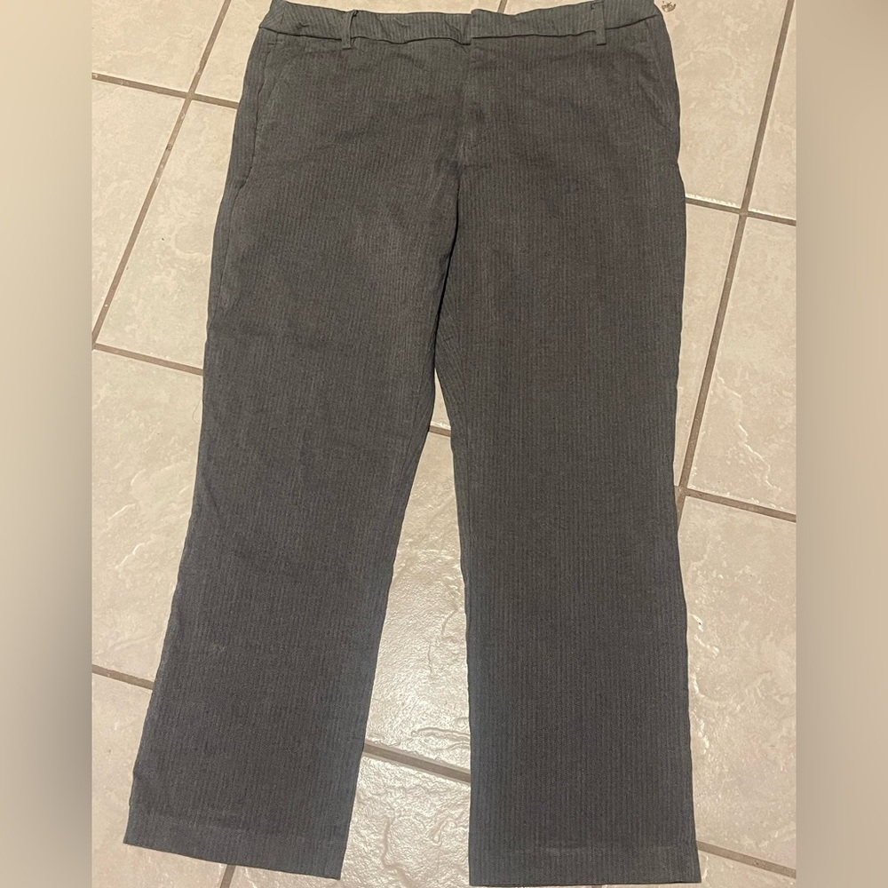 Time and Tru Y2K Women's Gray Striped Pattern Pants Size 14